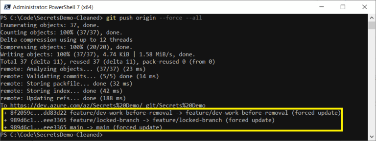 Permanently Remove Sensitive Data from Git History in Azure DevOps ...